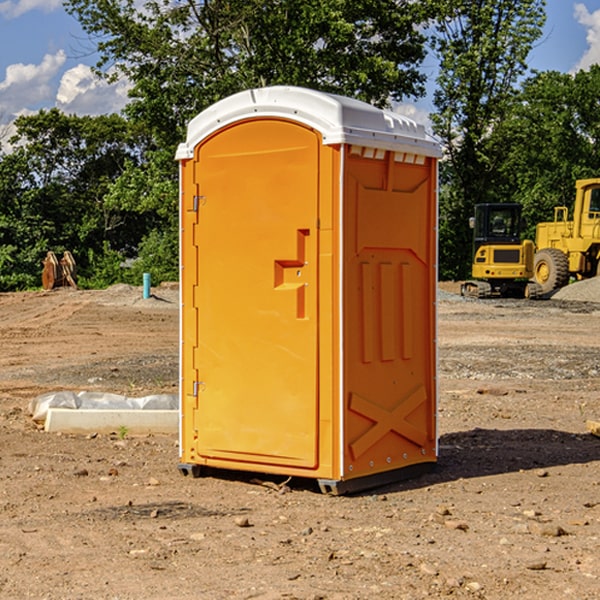 how often are the portable restrooms cleaned and serviced during a rental period in Lake City PA